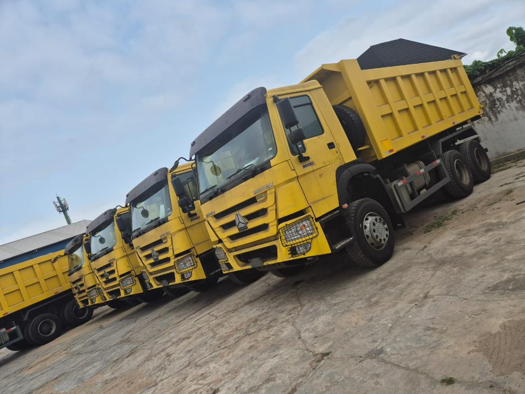 HOWO dump trucks fleet at Oludare Investment yard Lagos